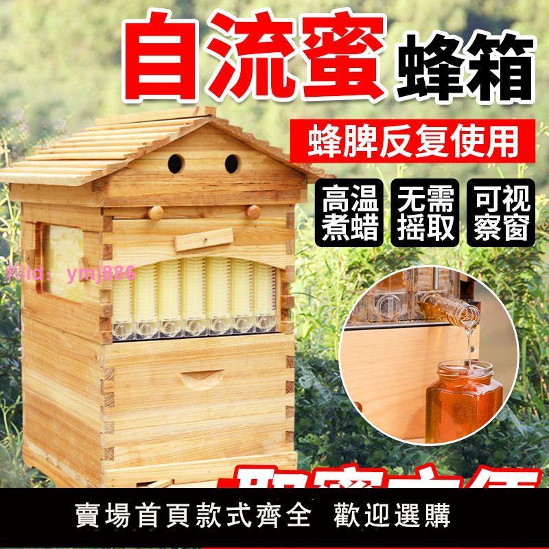 蜜蜂箱自流蜜全套養蜂箱雙層帶巢框自動取蜜器意蜂養蜂工具蜂大哥