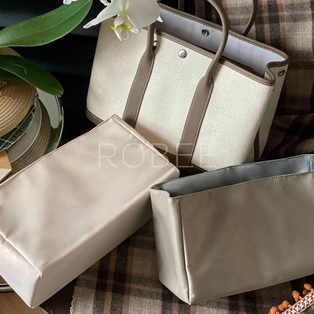 ROBEE/適用于愛馬仕GardenParty 30/36花園包內膽內襯收納包中包