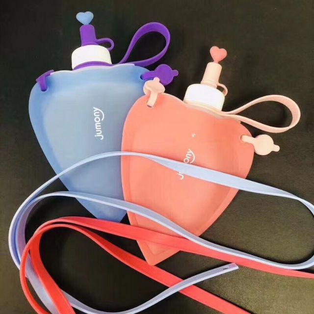 韓國愛心矽膠水壺Sillymann Jumony 藍色 CICIGO現貨