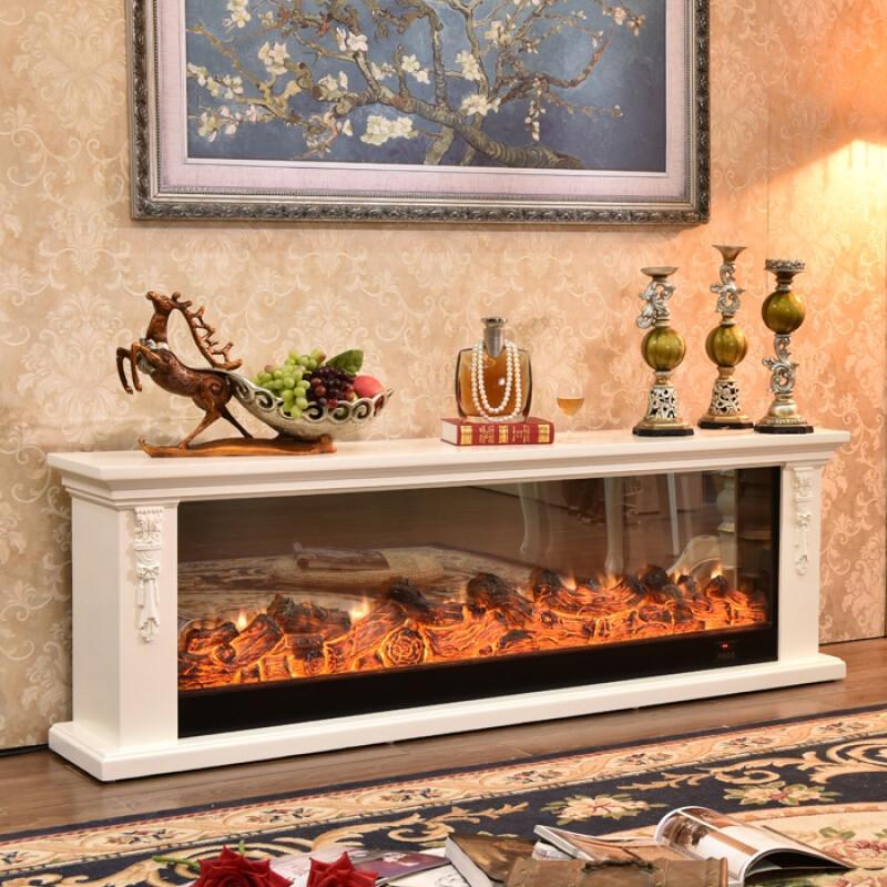 用 18歐式壁爐電視櫃實木裝飾櫃壁爐火焰客廳裝飾壁爐
