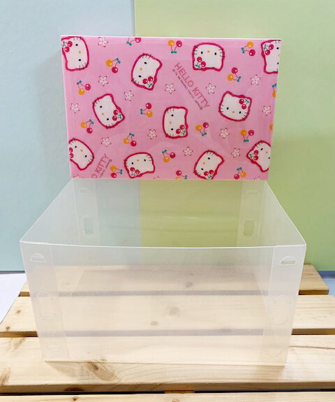 【震撼精品百貨】Hello Kitty 凱蒂貓 三麗鷗HELLO KITTY塑膠收納盒/收納提盒#00109 震撼日式精品百貨