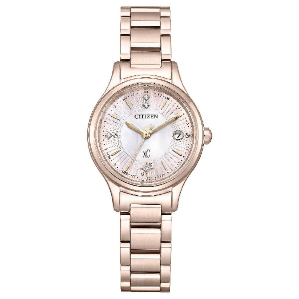 CITIZEN 星辰 xC系列 ES9497-61X 白蝶貝面五局電波光動能女錶 櫻花粉紅金 27.0mm｜樂天全館特惠中★指定刷卡回饋10%