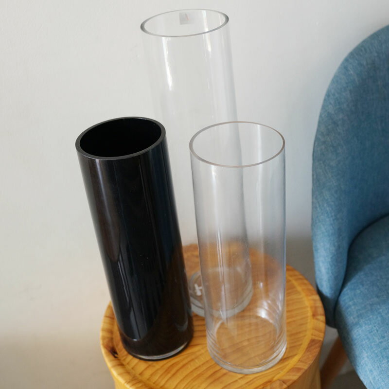 透明玻璃瓶 插假花仿真花黑色玻璃花瓶 可養花水培 客廳裝飾擺設