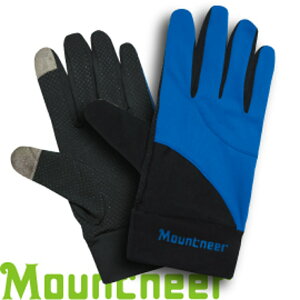【Mountneer 山林 中性抗UV觸控手套 寶藍】11G01/觸控手套/觸控手機/手套