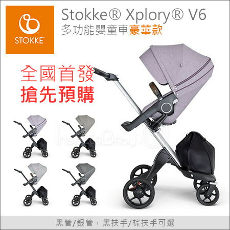 ✿蟲寶寶✿【挪威Stokke】時尚全能 豪華高景觀 嬰兒手推車 Xplory V6 豪華款 - 莫蘭迪紫座椅