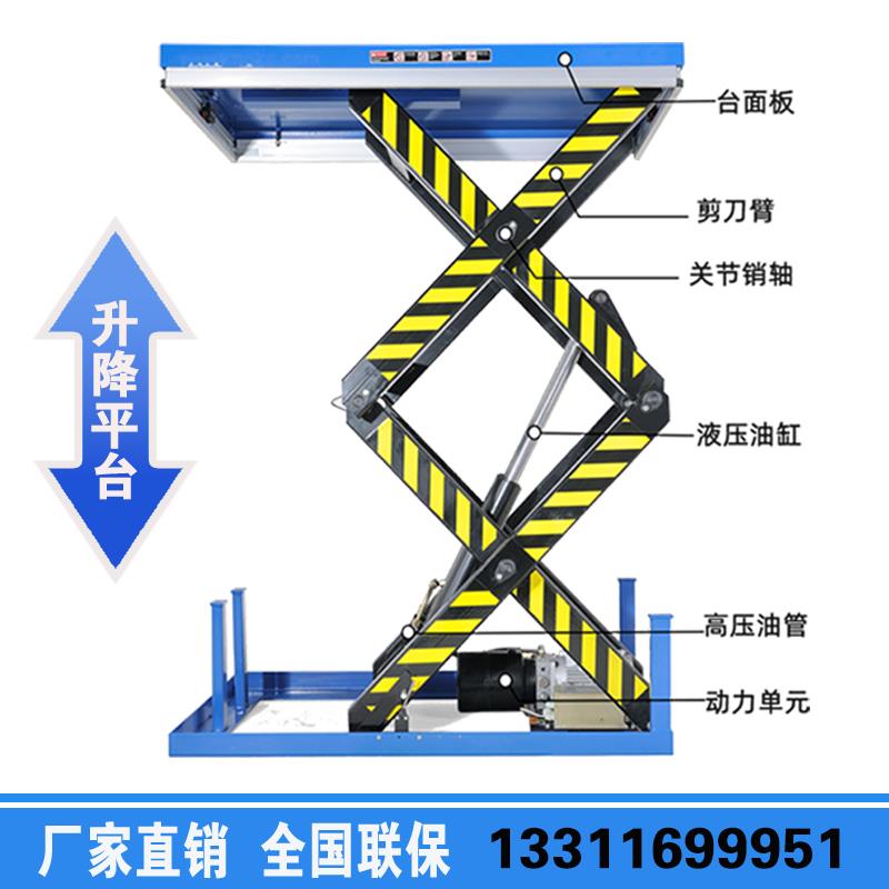 【保固兩年】電動液壓剪叉式升降平臺小型手動移動家用無障礙升降機汽車舉升機
