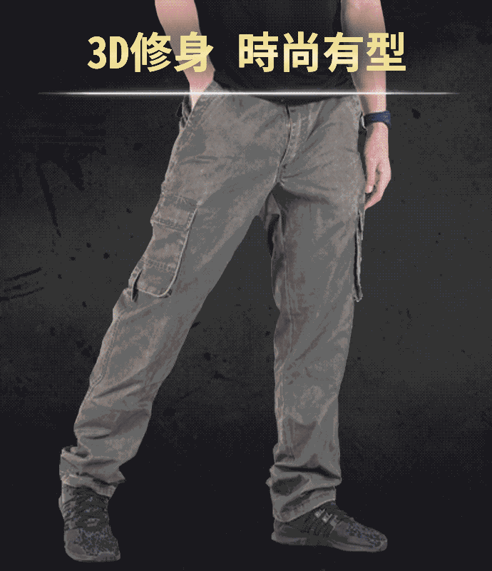 CS衣舖 立體大口袋 多袋休閒耐磨 工作褲 2色 9107 6