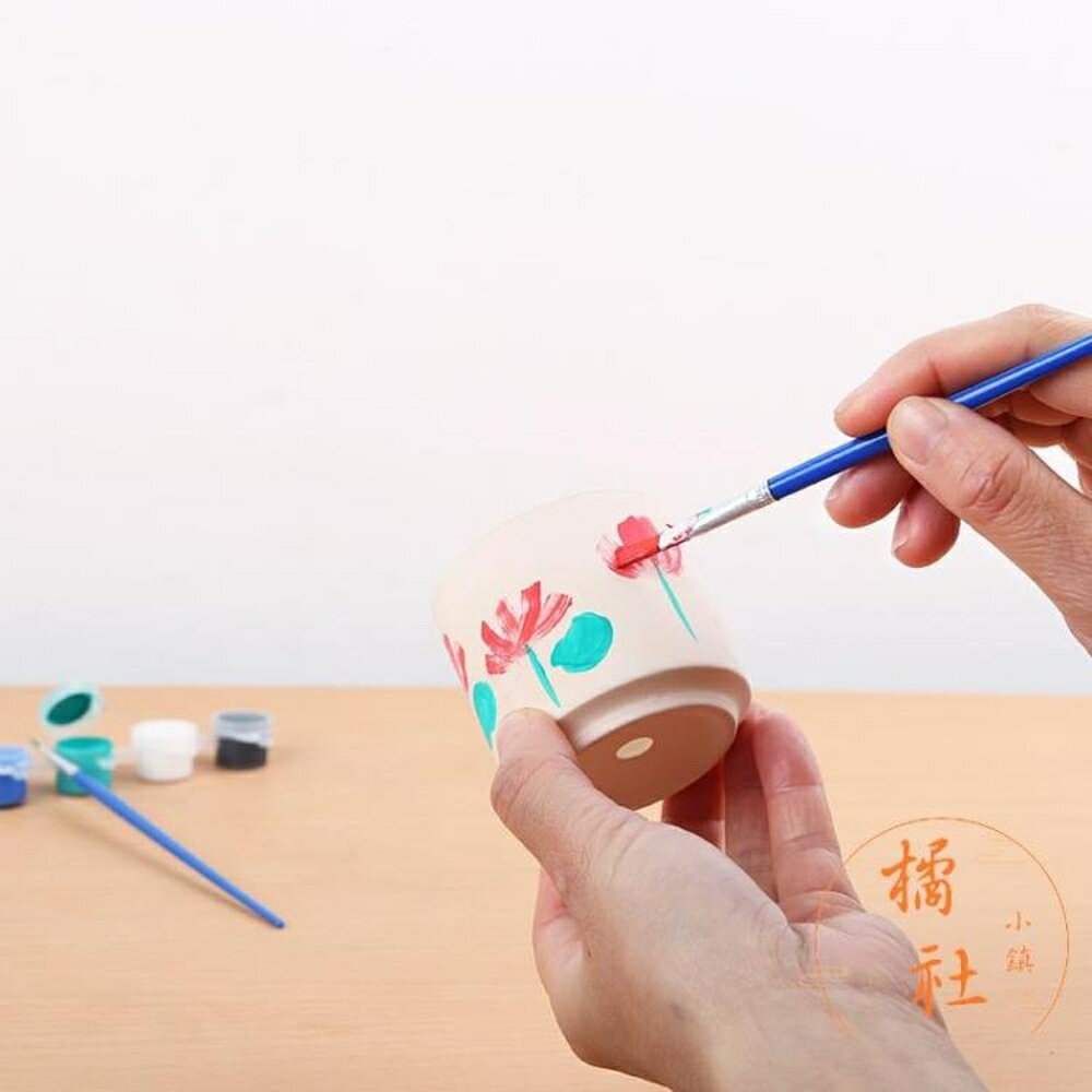 10個 DIY可手繪粗陶綠植盆拇指盆多肉陶瓷花盆【櫻田川島】