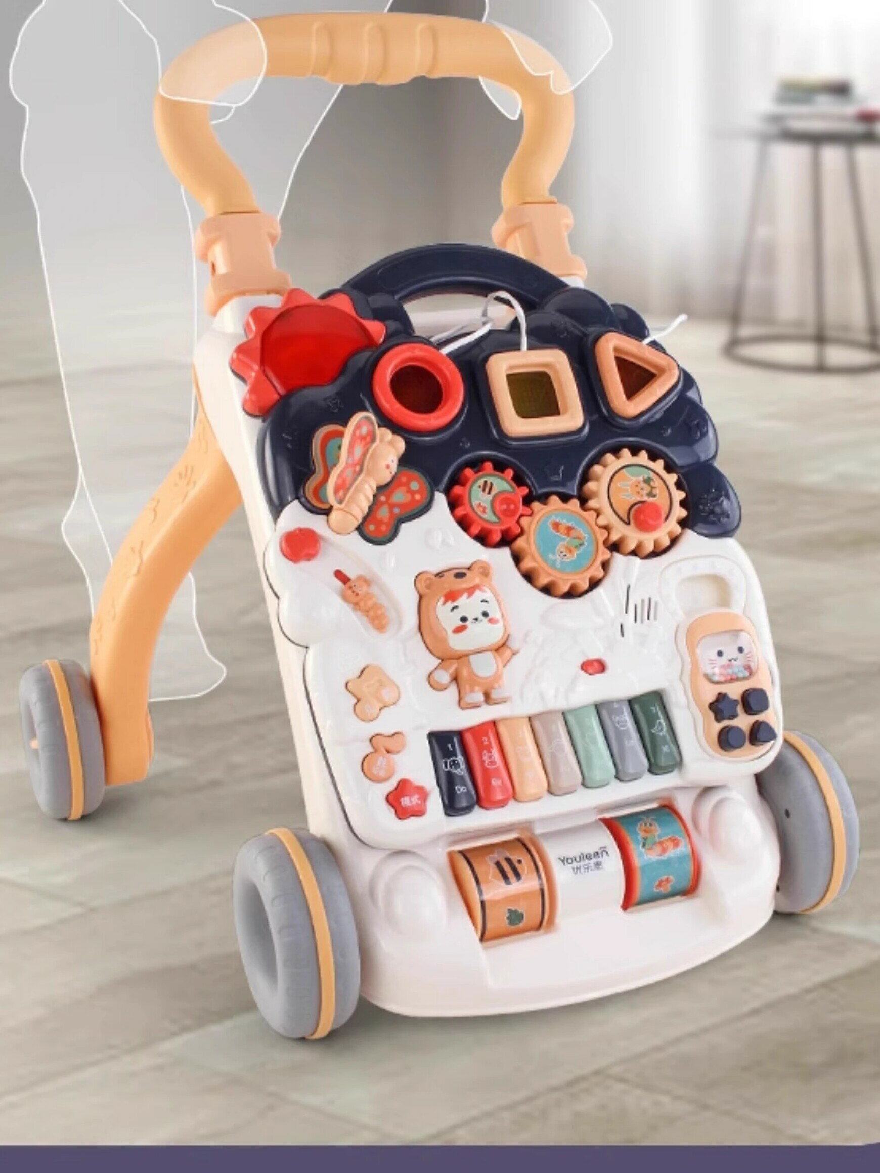 優樂恩嬰兒學步車寶寶多功能手推輔助車防側翻O型腿9月助步車玩具