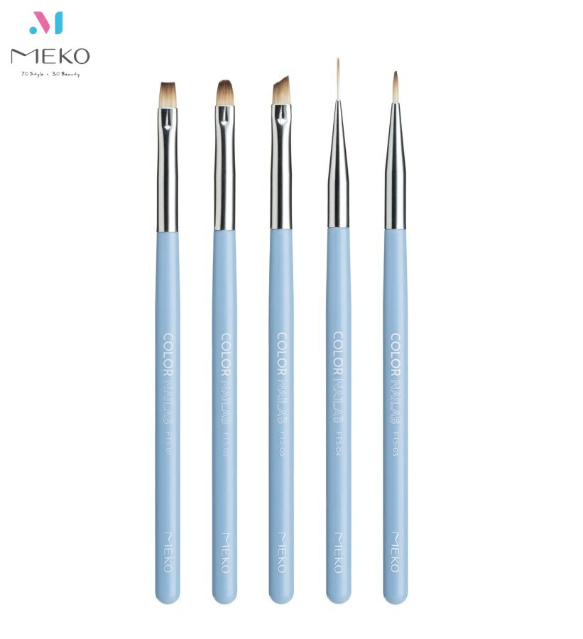 MEKO 指尖彩繪凝膠美甲刷5入(入門組) B-034-1【官方旗艦店】