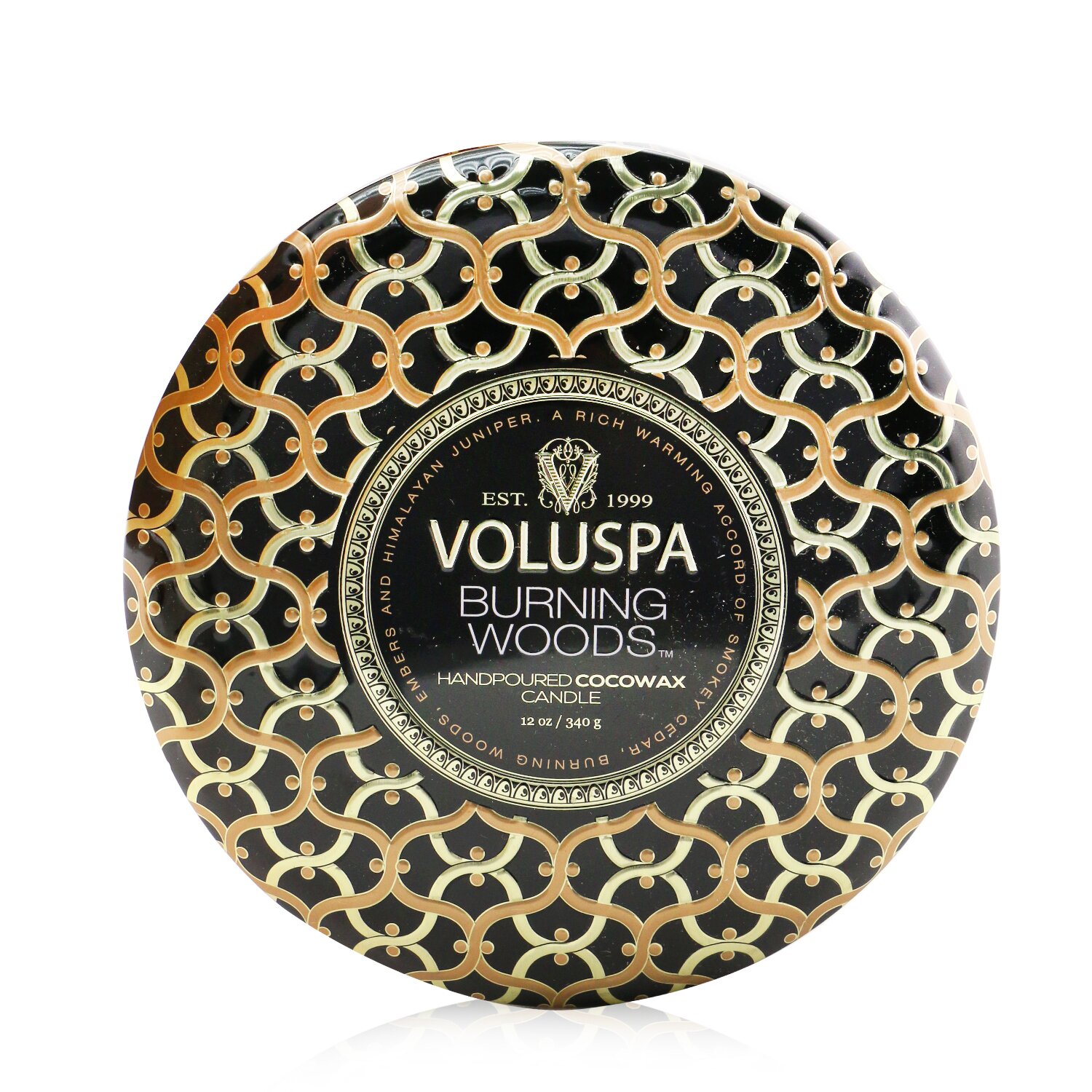 Voluspa - 3 Wick Decorative Tin 芳香蠟燭 - Burning Woods