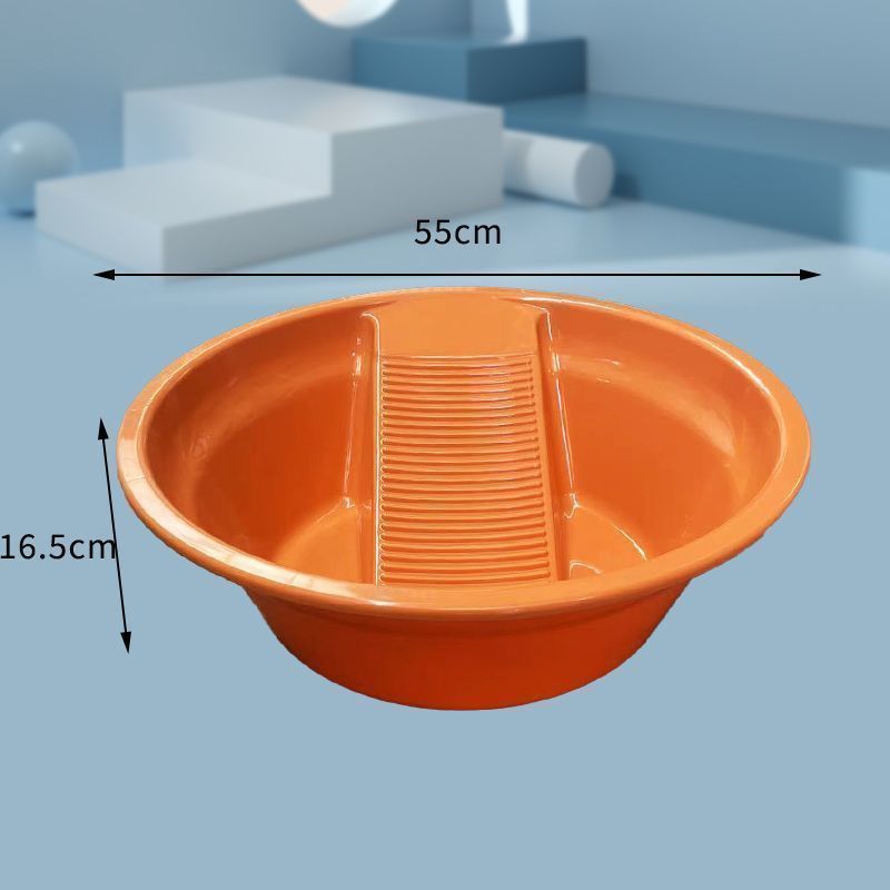 洗衣盆一體帶搓板專用盆學生宿舍家用大號加厚搓衣板洗衣服盆