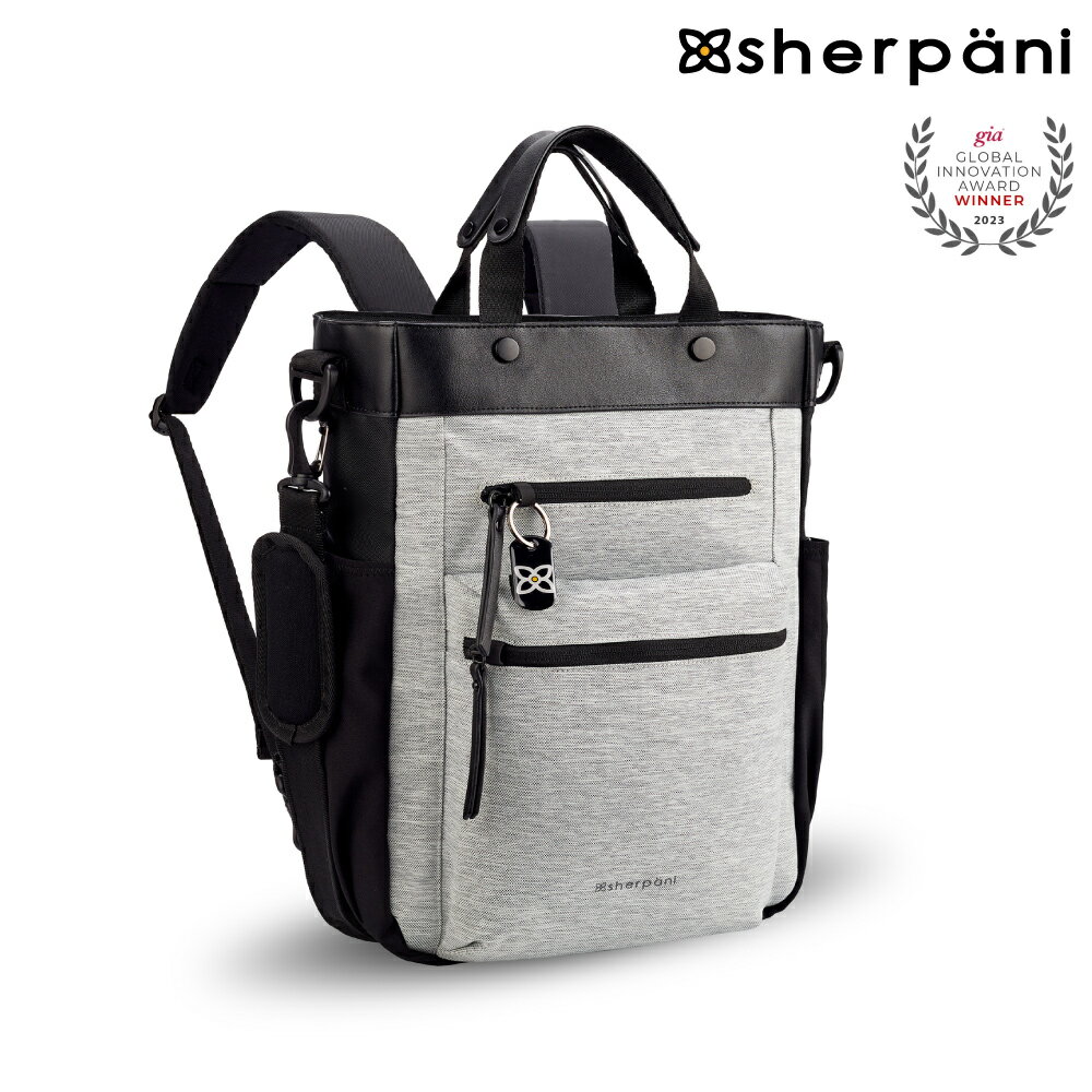 Sherpani 防盜多功能托特包 Soleil AT 18L｜灰色Sterling (安全鎖 防割 ReturnMe 環保 防盜包 旅行防盜)