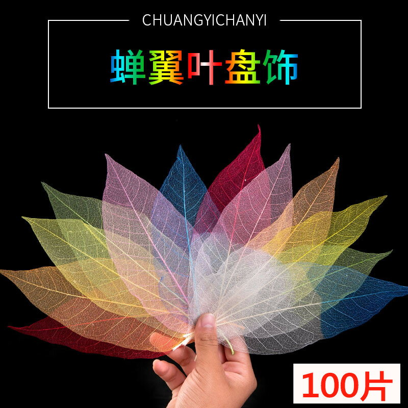 蟬翼葉盤飾菜品擺盤裝飾冷菜冷盤意境菜創意 點綴樹葉100片