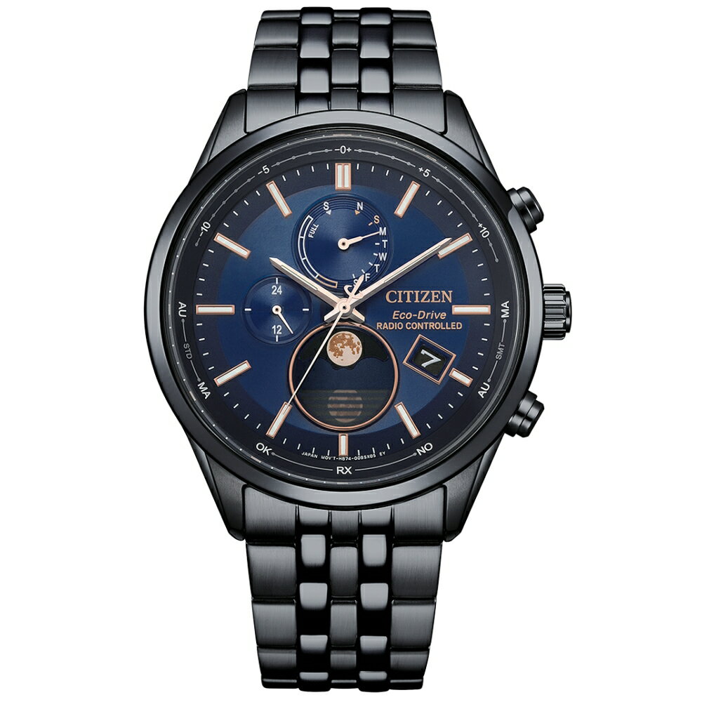 送禮首選★CITIZEN 星辰  萬年曆月相動能電波手錶 BY1035-56L 推薦 禮物 附提袋【全館滿額折價★APP下單點數4倍送】線上購買享_實體門市同步服務