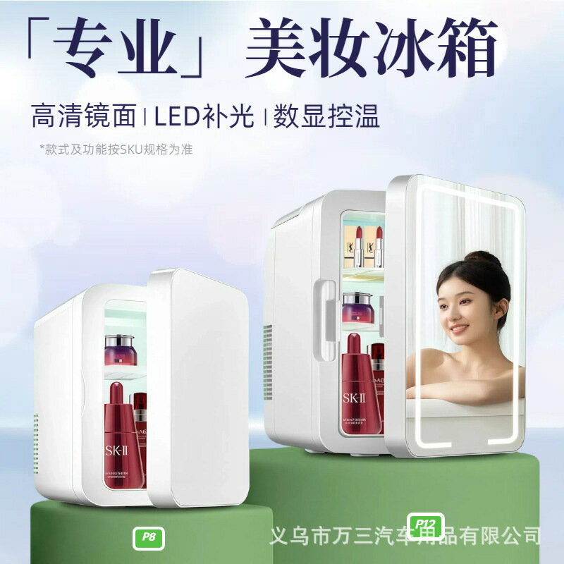 SAST車載冰箱小型家用冷藏化妝品鏡面美妝迷你小冰箱禮品一件代發-創美