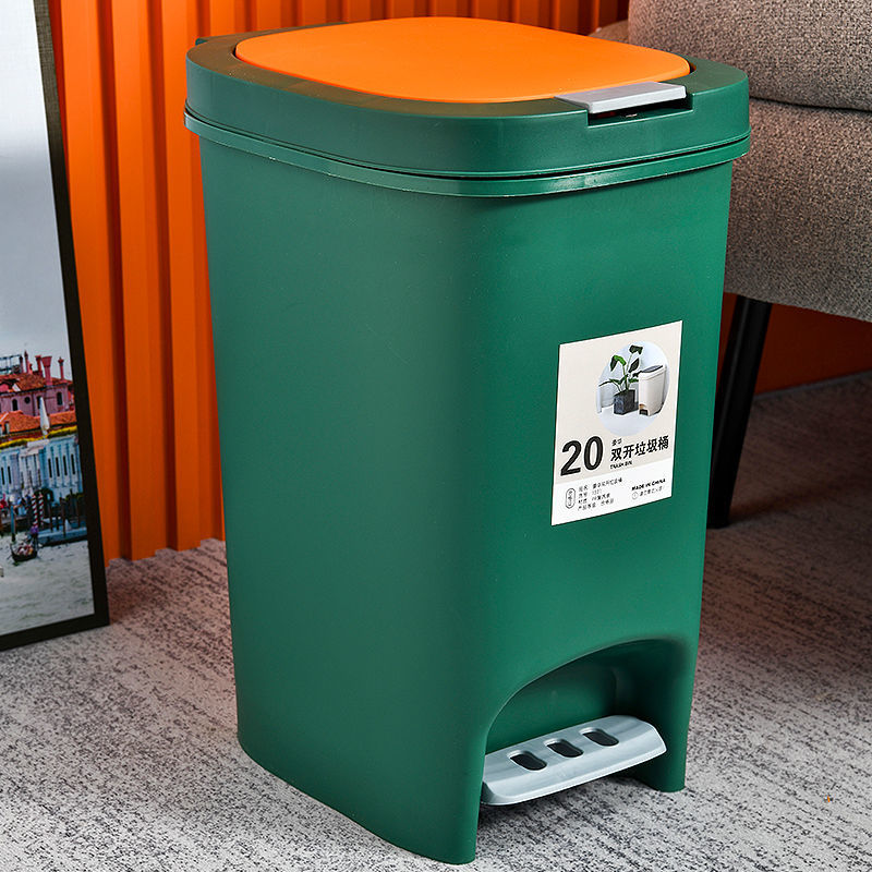 大容量垃圾桶 垃圾桶 大號家用雙開式塑料桶 廚房衛生間廁所臥室帶蓋北歐風垃圾簍 全館免運
