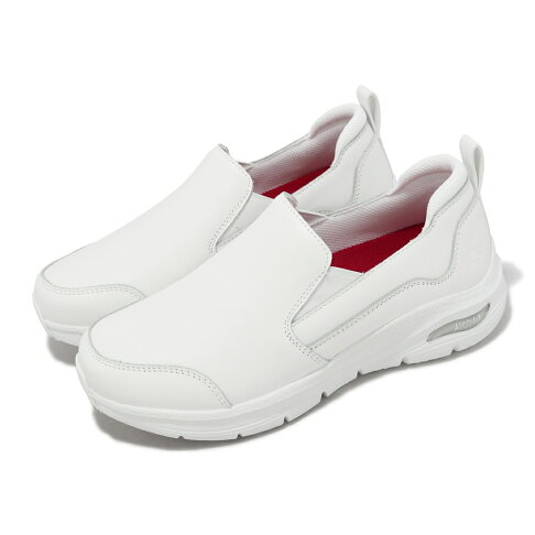 Skechers Arch Fit SR-Lexal 女 全白 足弓支撐 防滑大底 護士鞋 套入式 108190WHT 0