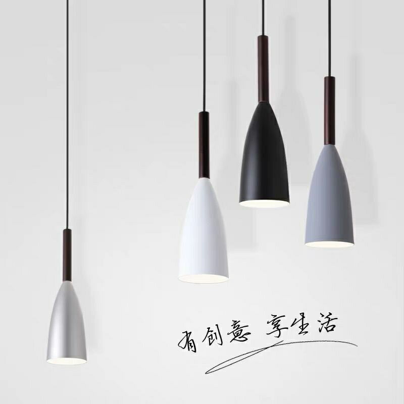 床頭吊燈北歐臥室現代簡約單頭極簡長線創意個性餐廳燈吧臺小吊燈