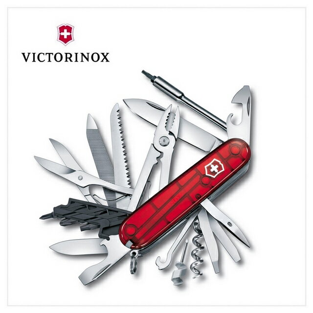 VICTORINOX 瑞士維氏 瑞士刀 CyberTool L 電腦工具刀 透紅 1.7775.T