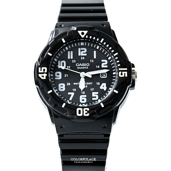 CASIO卡西歐 黑色小巧休閒運動腕錶 個性百搭手錶 膠錶 柒彩年代【NEC66】