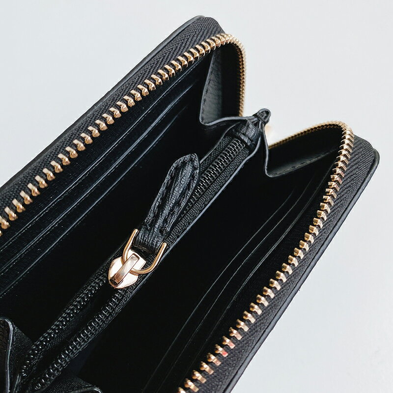 美國百分百【全新真品】Kate Spade 皮夾 零錢包 素色 皮革 短夾 女用 精品 黑色 CD56 女神手袋 2