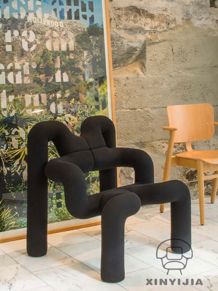 沙發椅 北歐藝術極簡金屬水管異形懶人彎管椅單人沙發椅創意設計師蜘蛛椅