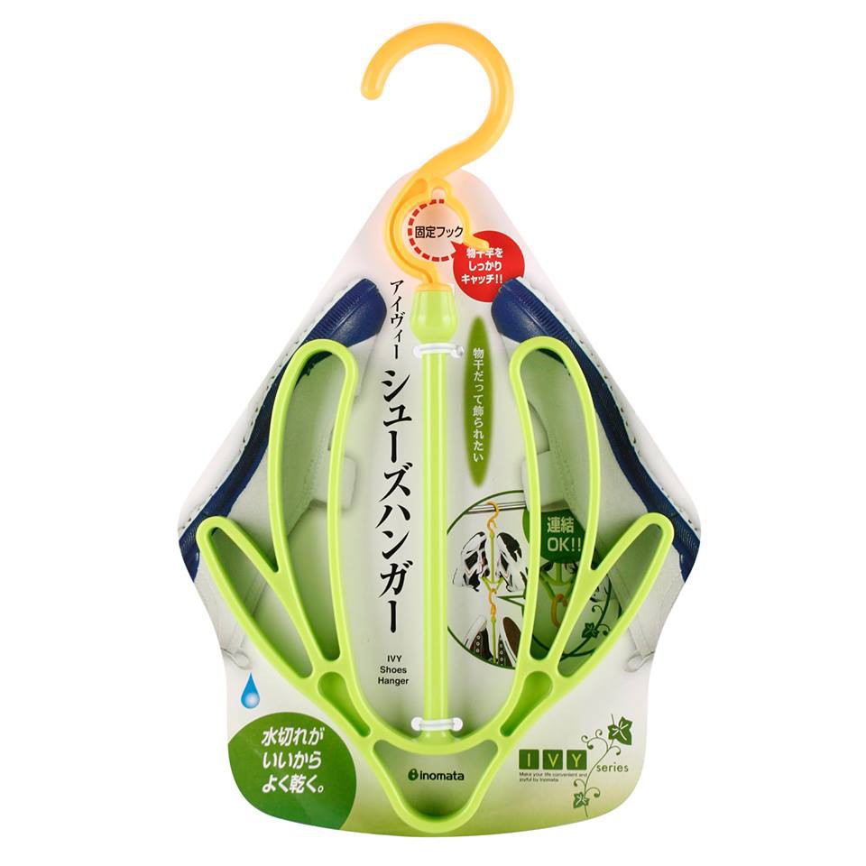 日本製 ~ INOMATA 晾鞋架 (大人用-綠) ）（1組2個）
