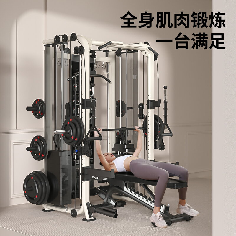 SND龍門架健身房器材多功能一體飛鳥臥推家用史密斯機綜合訓練器