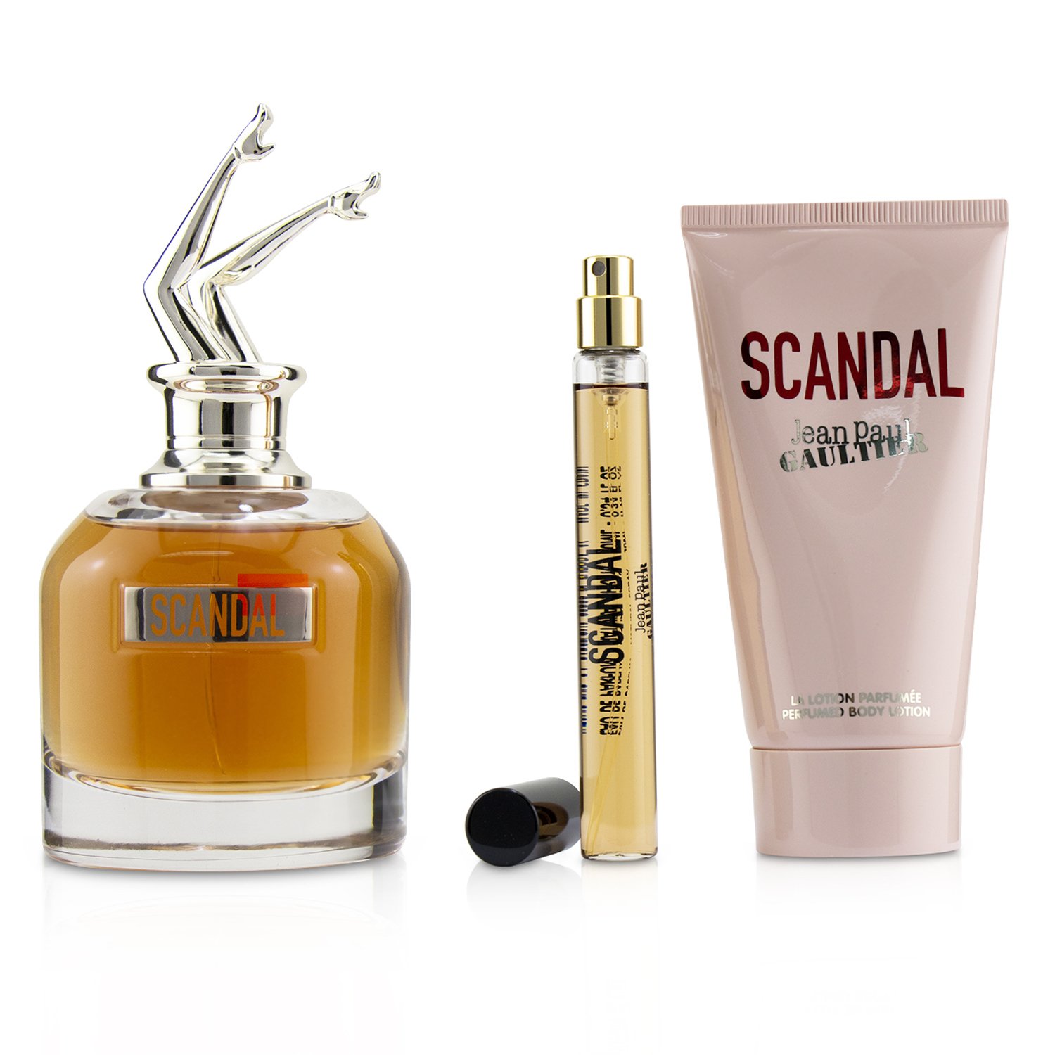 高堤耶 Jean Paul Gaultier - 雙面女伶香水套裝: 香水噴霧 80ml/2.7oz + 香體潤膚露 75ml/2.5oz + 香水噴霧 10ml/0.34oz