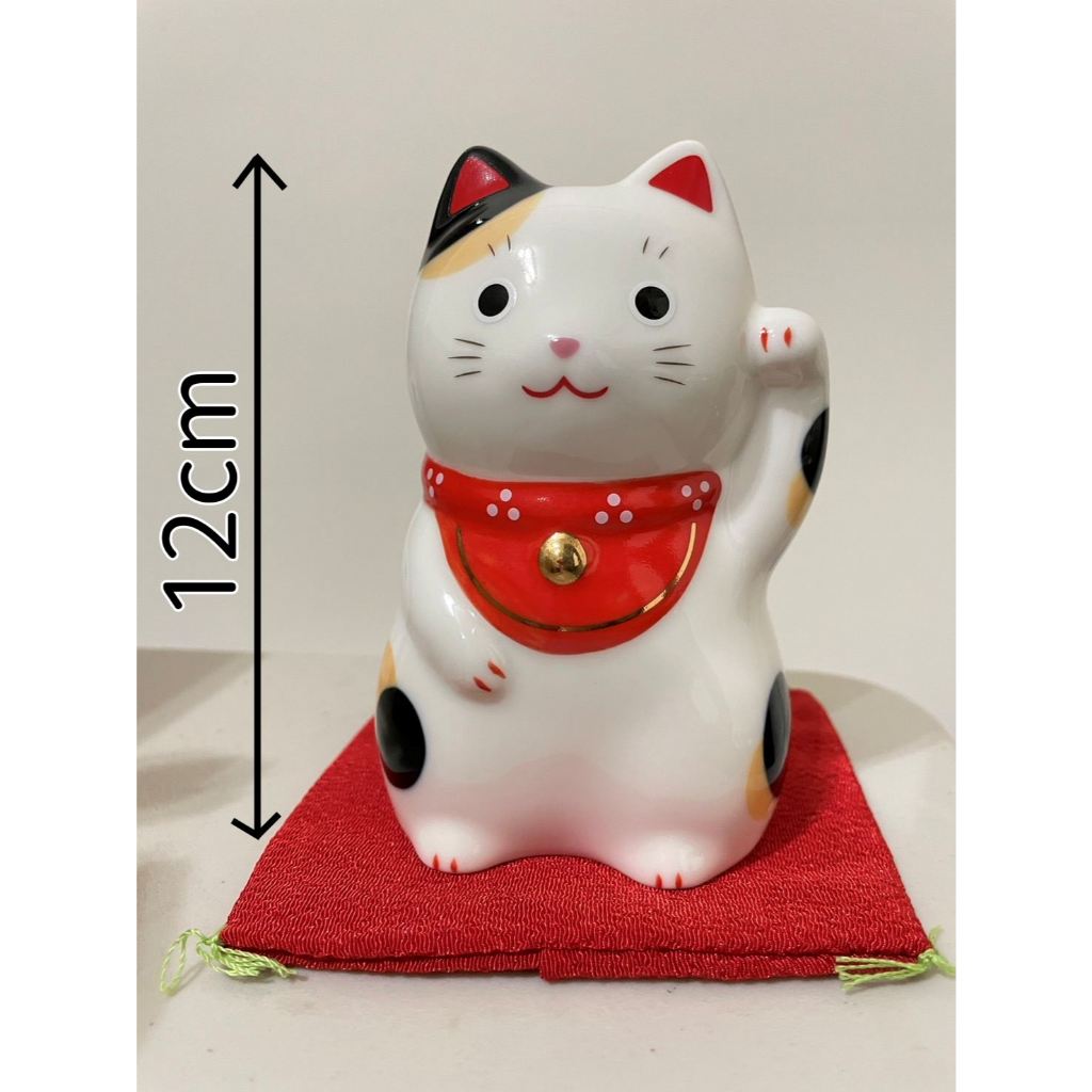 日本藥師窯 招福招財貓 透明釉 瓷器 祈福大開運 陶藝 裝飾 擺飾 幸運迎賓貓 日式雜貨 吉祥物【花屋】 4