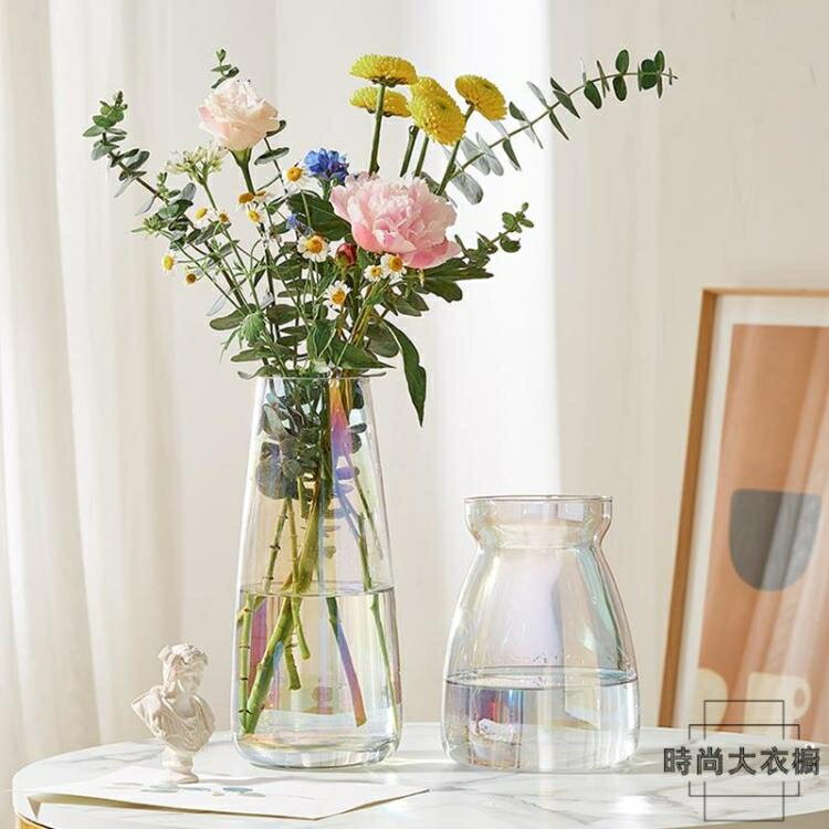 ❀樂天優選好物❀ 玻璃花瓶創意北歐水養透明插花瓶干花裝飾擺件【極有家】