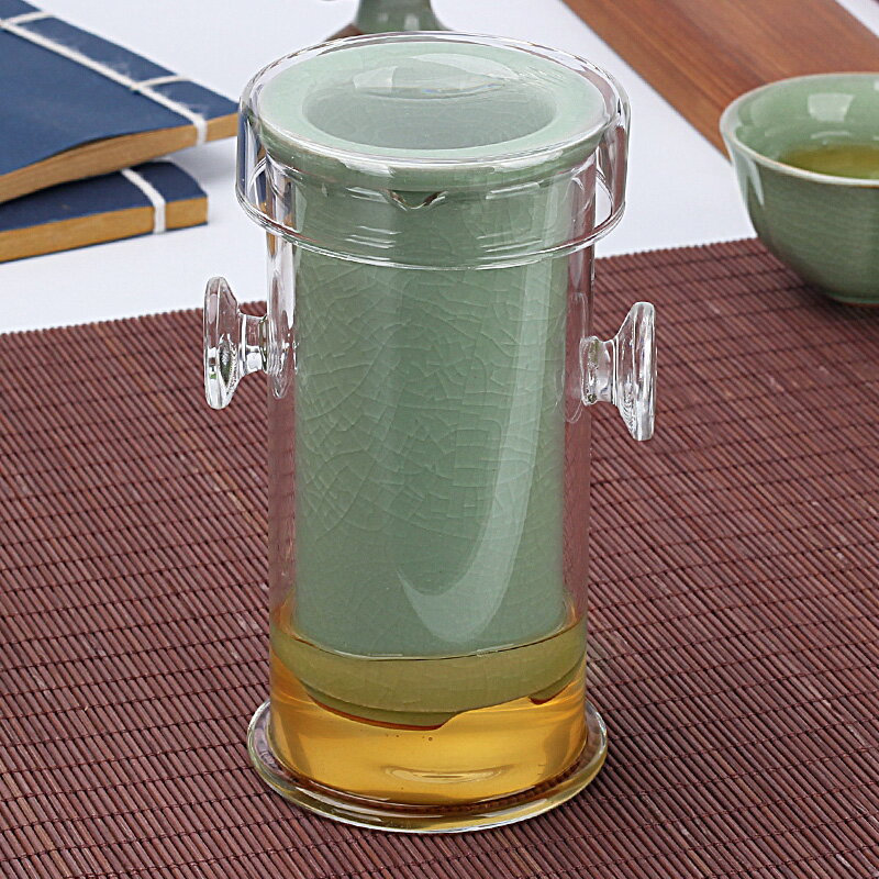 豹霖玻璃茶杯套裝紅茶茶具陶瓷泡茶壺家用過濾雙耳沖茶器花茶耐熱