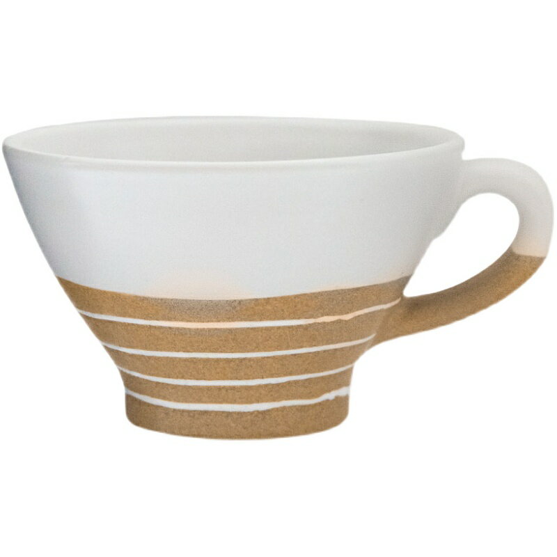 壹銘 日式風陶瓷咖啡杯 創意復古咖啡拿鐵杯 條紋早餐杯子水杯 4