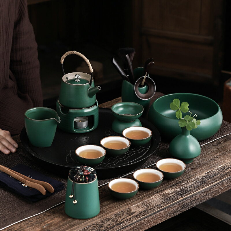 家用茶具套裝簡約客廳現代功夫茶具茶壺茶杯茶盤整套喝茶套裝日式