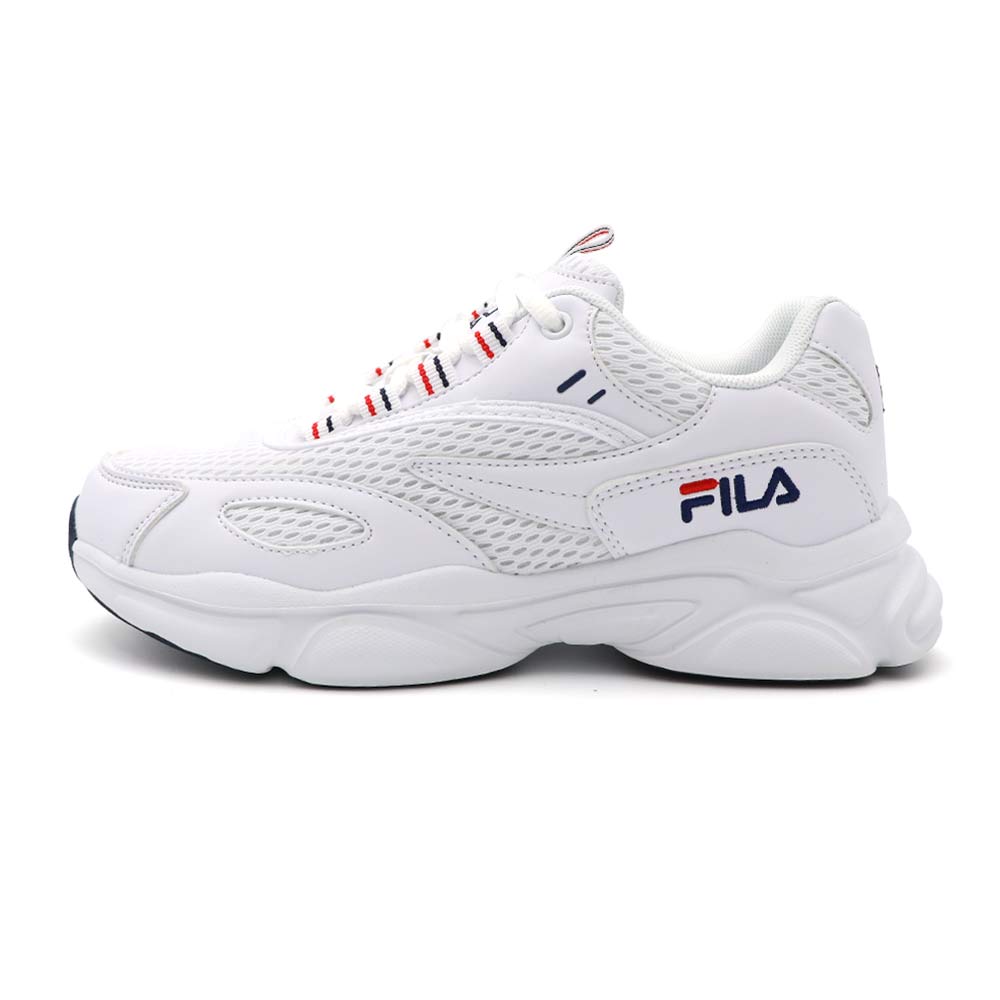 【全館滿額折】Fila Flamenco 白 皮革 復古 厚底 休閒 運動 小白鞋 老爹鞋 女款 J2277【新竹皇家5-J908X-123】