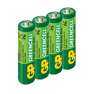 【超霸GP】綠能 超級環保4號(AAA)碳鋅電池4粒裝/12粒裝/16粒裝(1.5V不加水銀)