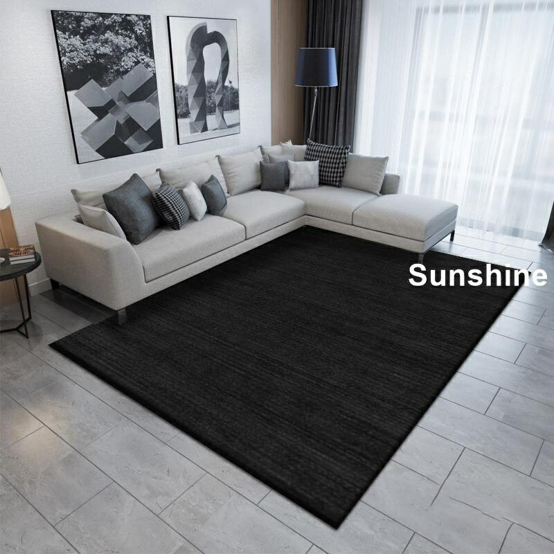 素黑色地毯 純黑色地毯 漸變黑地毯 漸變灰地毯 客廳大體壇 臥室床邊毯 極簡風地毯 支持客製化地毯