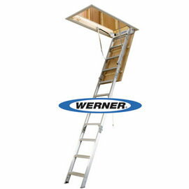 美國Werner穩耐安全梯-AH2512折疊式閣樓梯 適用樓板高度範圍 3.18m~3.66m /組 (出貨後即無法退換貨，請下單確認好尺寸規格)