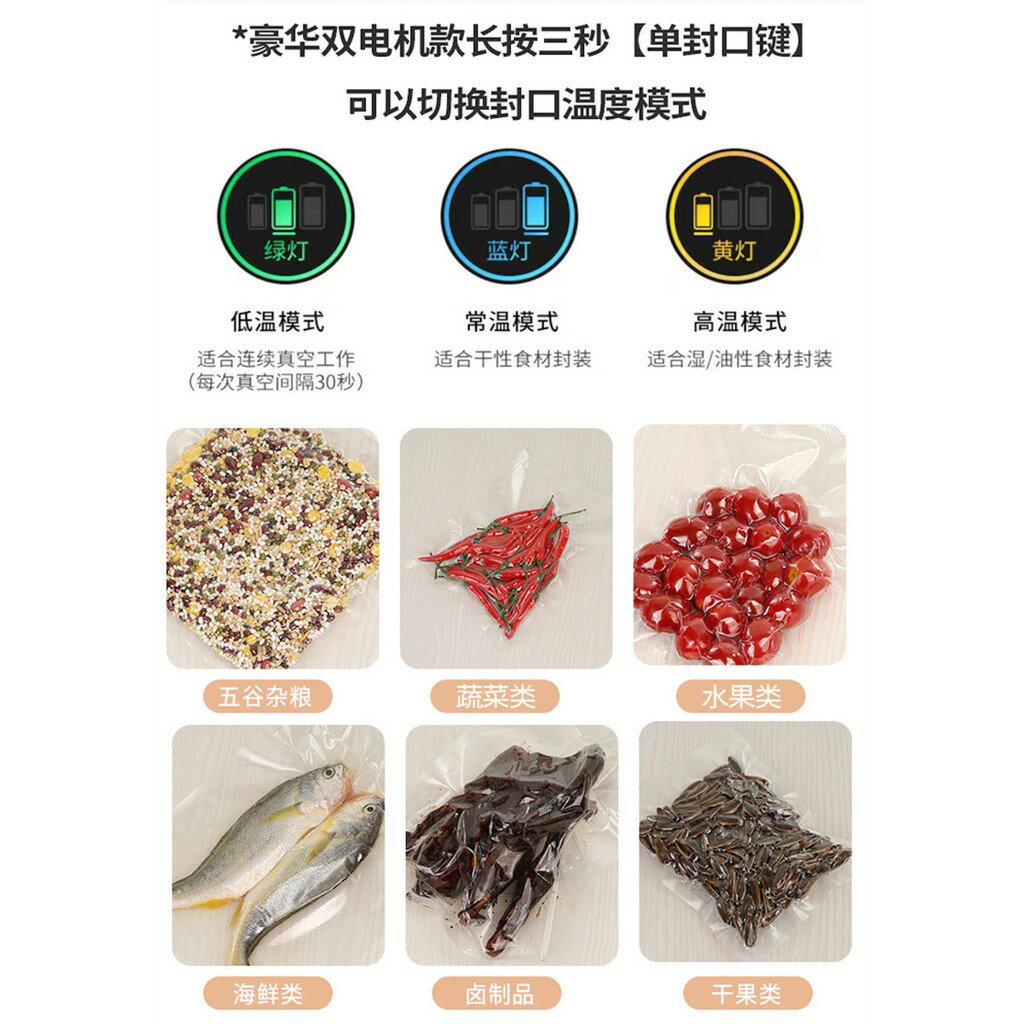 ISONA 30公分加長雙電機版家用食物保鮮熱壓真空封口機 真空包裝機 熱壓封口機 微量液體/乾粉可用 110V多功能 3