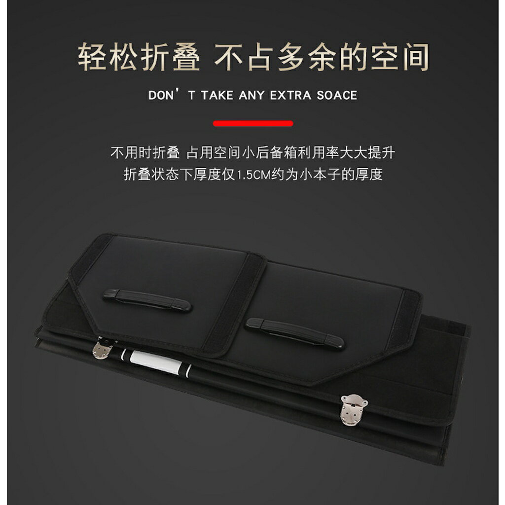 ISONA 單層皮革材質木板夾層 車用置物箱 床下收納箱 後車廂收納箱 汽車收納箱 車用收納箱  車用整理箱 6