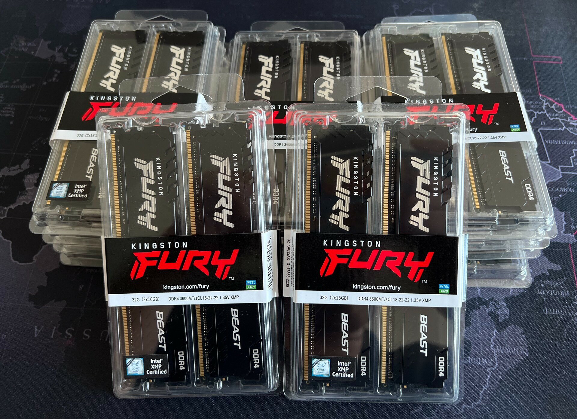 金士頓 ddr4 32G（16Gx2）3600 3200 駭客神條 臺式機內存 組【北歐居家生活】