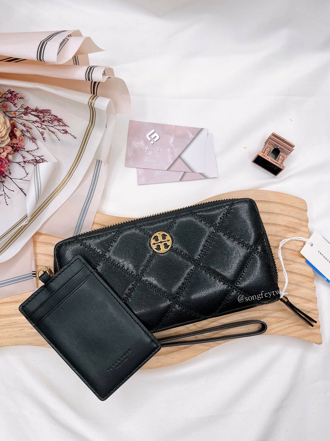 美國代購🇺🇸臺灣現貨 Tory burch Willa 對開1+1拉鍊長夾