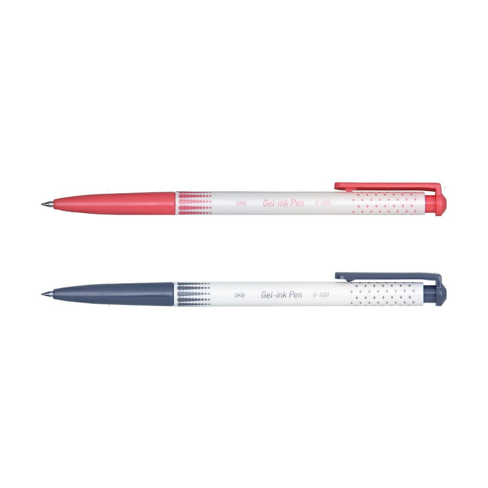 SKB 自動中性筆 0.5mm 紅芯/黑芯 12支入/盒 G-1201