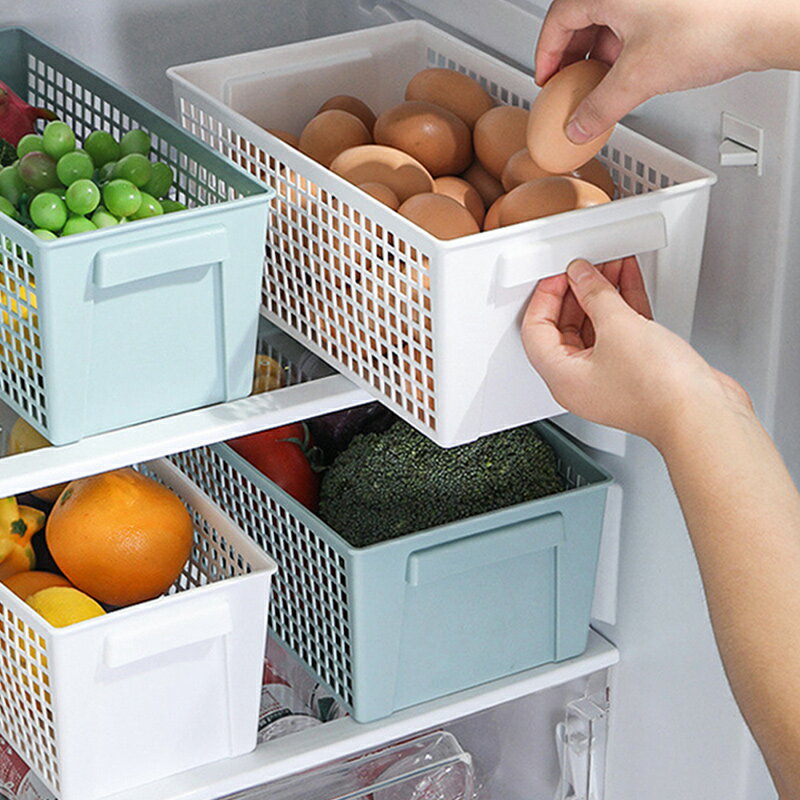 廚房冰箱收納籃瀝水塑料保鮮盒儲物筐專用蔬菜分類長方形整理神器