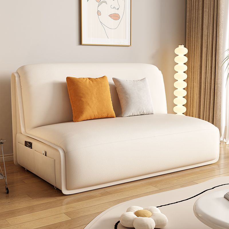 免運 現代簡約電動沙發床小戶型家用客廳奶油系列坐臥兩用多功能可折疊 可開立發票