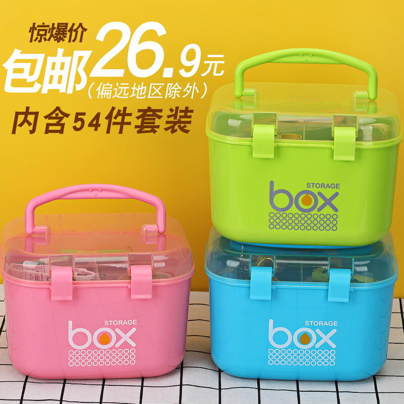 縫紉機線小線卷大號手縫針線包收納盒家用韓國針線盒套裝包郵