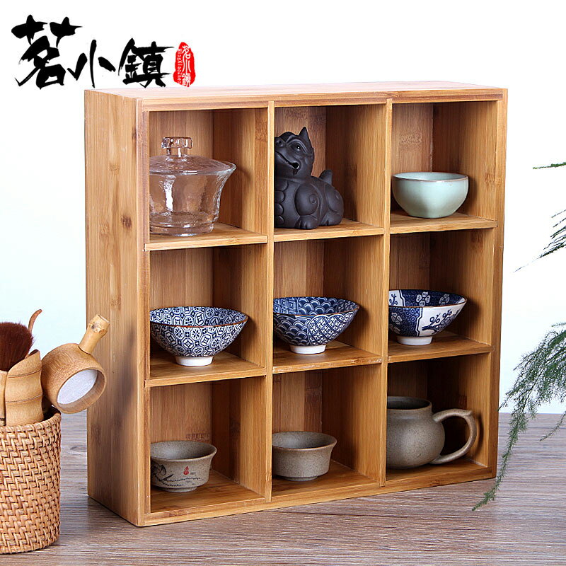 博古架竹製紫砂壺架子茶具架茶架日式實木多寶閣茶寵茶壺收納架