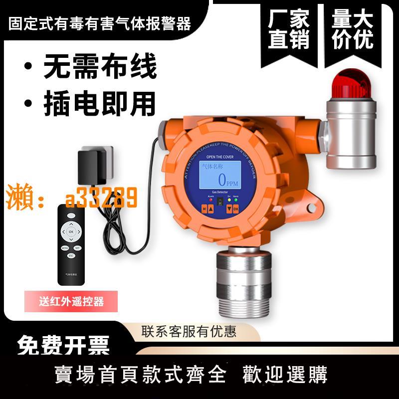 【保固兩年】普利通獨立插電使用可燃氧氣氨氣臭氧VOC一氧化碳有毒氣體報警器