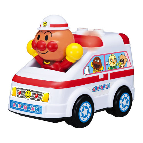 【日本正版】麵包超人 ANPANMAN 聲光 救護車玩具 救護車 玩具車 聲響玩具 PINOCCHIO - 313149